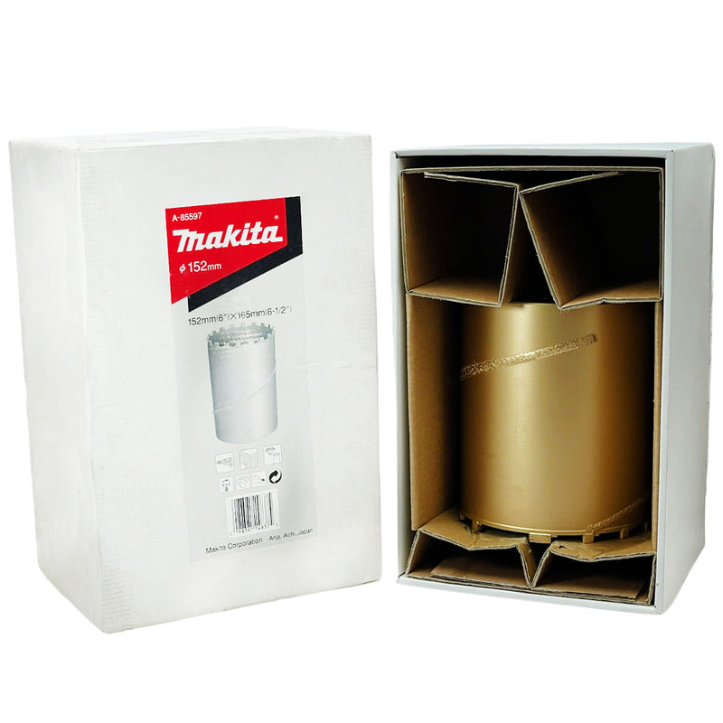 Mũi rút lõi kim cương Makita đường kính từ 32mm-162mm, độ sâu khoét 165mmm đuôi trơn ( Cấp 3 sao )