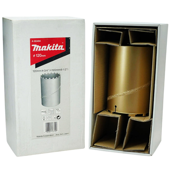 Mũi rút lõi kim cương Makita đường kính từ 32mm-162mm, độ sâu khoét 165mmm đuôi trơn ( Cấp 3 sao )