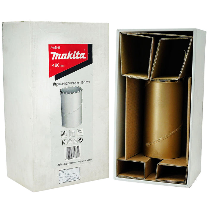 Mũi rút lõi kim cương Makita đường kính từ 32mm-162mm, độ sâu khoét 165mmm đuôi trơn ( Cấp 3 sao )