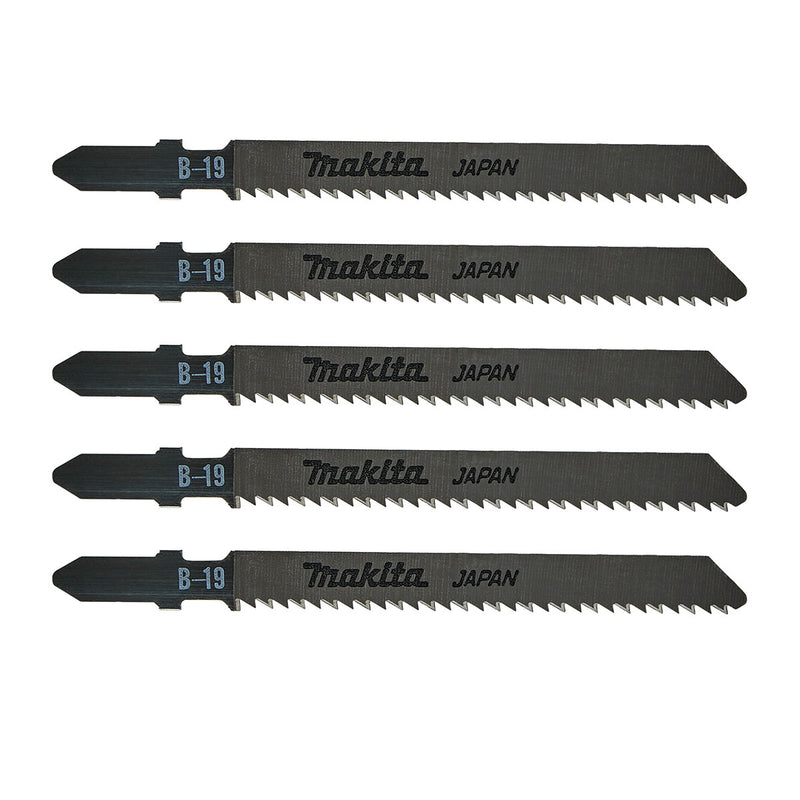 Hộp 5 lưỡi cưa lọng HCS Makita A-85715 dùng cho gỗ, nhựa số răng 12 TPI, chiều dài 90mm, đuôi gài kiểu B ( Cấp 3 sao )