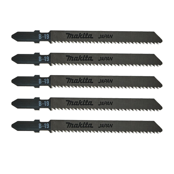 Hộp 5 lưỡi cưa lọng HCS Makita A-85715 dùng cho gỗ, nhựa số răng 12 TPI, chiều dài 90mm, đuôi gài kiểu B ( Cấp 3 sao )