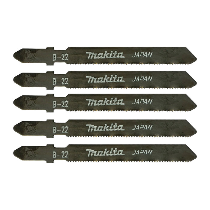 Hộp 5 lưỡi cưa lọng HSS Makita A-85737 dùng cho Inox số răng 24 TPI, chiều dài 76mm đuôi gài kiểu B ( Cấp 3 sao )
