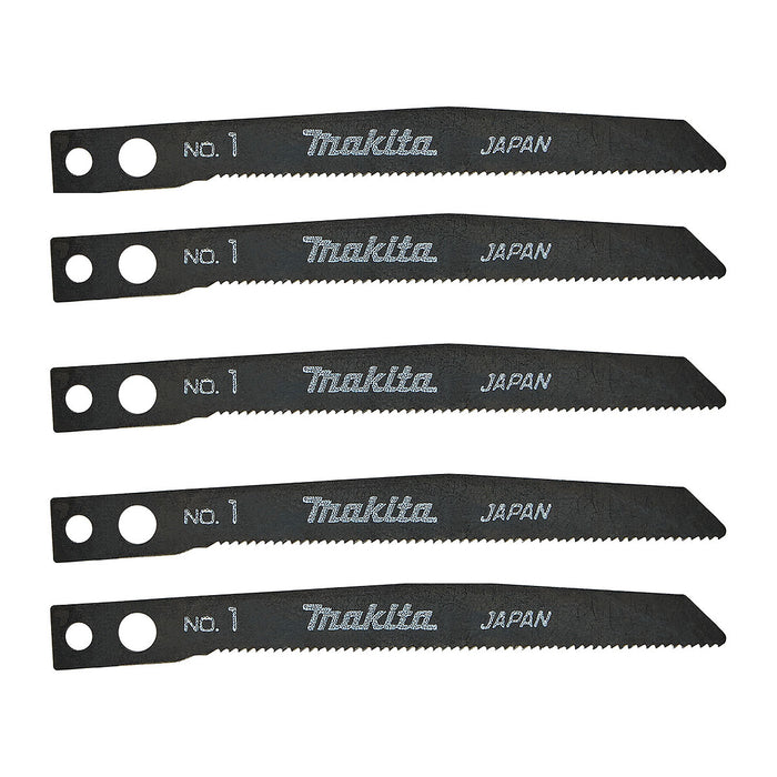 Hộp 5 lưỡi cưa lọng HSS Makita A-85802 dùng cho Inox số răng 24 TPI, chiều dài 80mm đuôi gài kiểu M ( Cấp 3 sao )