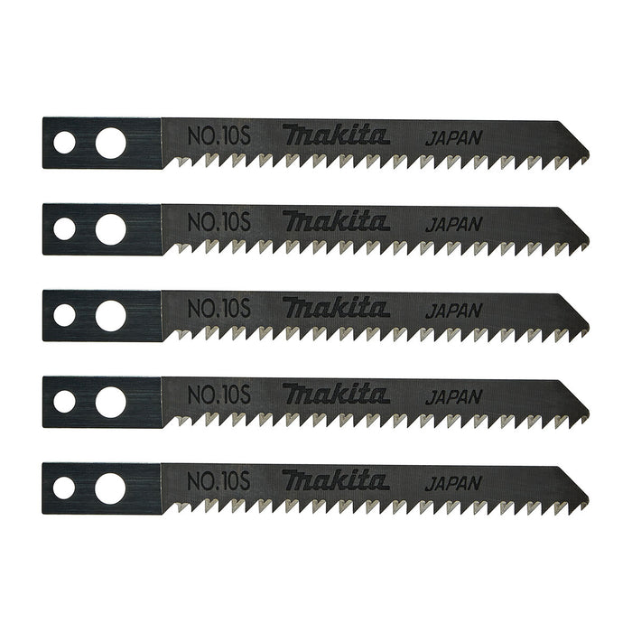 Hộp 5 lưỡi cưa lọng HCS loại cho đường cắt đẹp Makita A-85824 dùng cho gỗ, số răng 13 TPI, chiều dài 82mm đuôi gài kiểu M ( Cấp 3 sao )