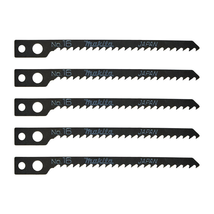 Hộp 5 lưỡi cưa lọng HCS Makita A-85830 dùng cho gỗ, nhựa số răng 9 TPI, chiều dài 82mm đuôi gài kiểu M ( Cấp 3 sao )