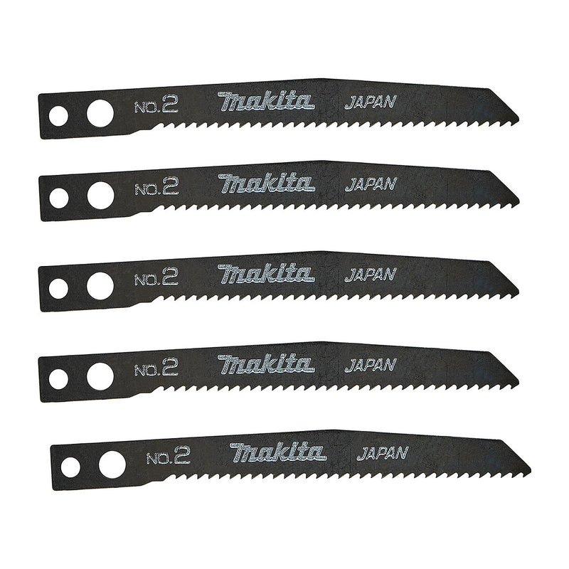 Hộp 5 lưỡi cưa lọng HSS Makita A-85852 dùng cưa đa vật liệu, số răng 14 TPI, chiều dài 80mm đuôi gài kiểu M ( Cấp 3 sao )