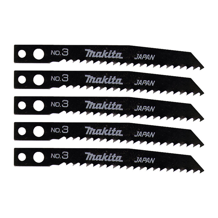 Hộp 5 lưỡi cưa lọng HCS Makita A-85868 dùng cho gỗ, nhựa số răng 9 TPI, chiều dài 80mm đuôi gài kiểu M ( Cấp 3 sao )