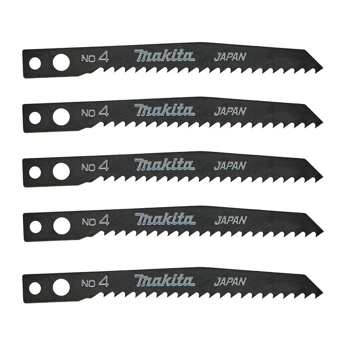 Hộp 5 lưỡi cưa lọng HSS Makita A-85874 dùng cưa đa vật liệu, số răng 9 TPI chiều dài 80mm, đuôi gài kiểu M ( Cấp 3 sao )