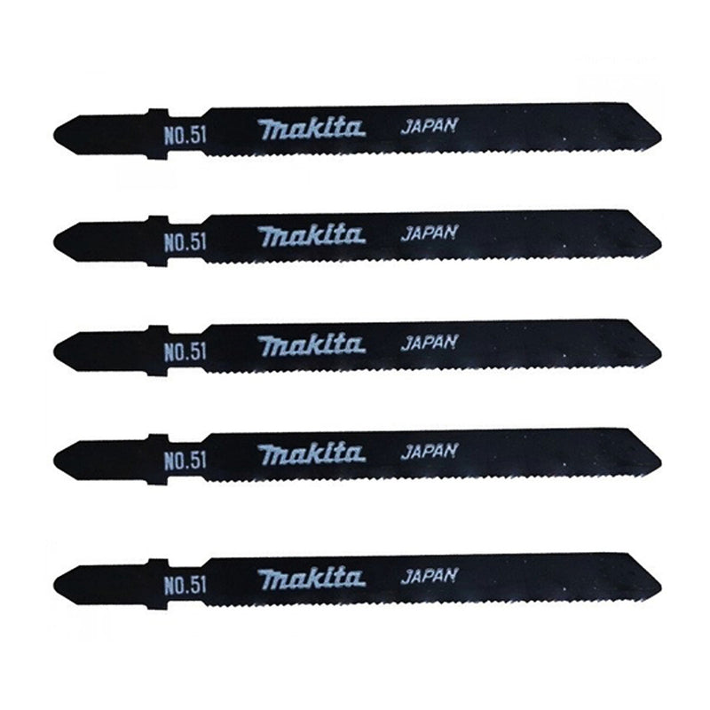 Hộp 5 lưỡi cưa lọng HSS Makita A-86561 dùng cho Inox số răng 24 TPI, chiều dài 90mm, đuôi gài kiểu B ( Cấp 3 sao )