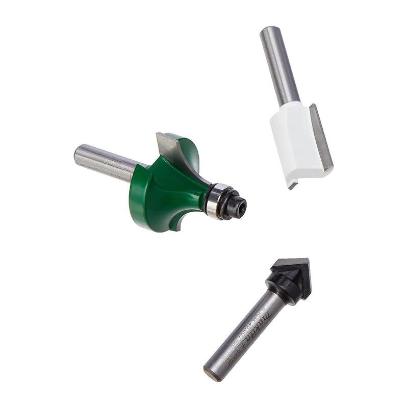 Bộ mũi phay gỗ 12 chi tiết hệ inch Makita A-91051 cốt 1/4 inch ( Cấp 3 sao )