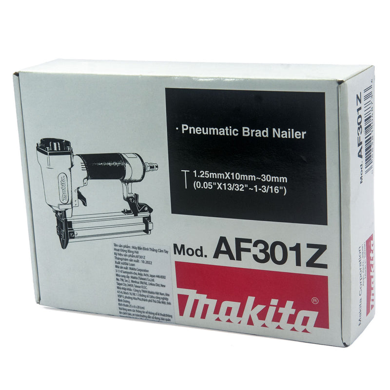 Máy bắn đinh chỉ trơn Makita AF301Z dùng hơi, kích thước đinh 10-30mm, cở đinh 18Ga