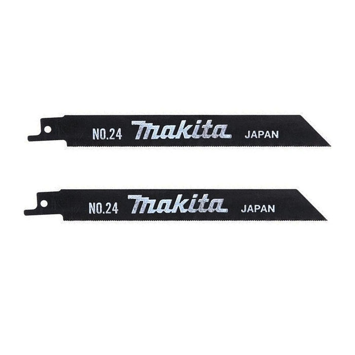 Hộp 2 lưỡi cưa kiếm HSS Makita B-00832 dùng cho kim loại, số răng 24 TPI chiều dài 165mm ( Cấp 3 sao )