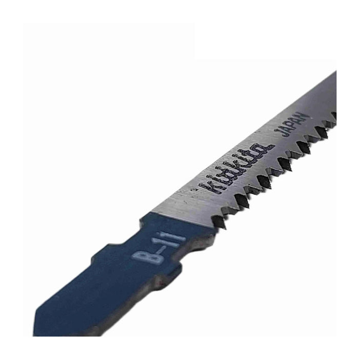 Vĩ 2 lưỡi cưa lọng HCS loại cho vết cắt đẹp Makita B-01270 dùng cho gỗ, nhựa số răng 9 TPI, chiều dài 100mm đuôi gài kiểu B ( Cấp 3 sao )