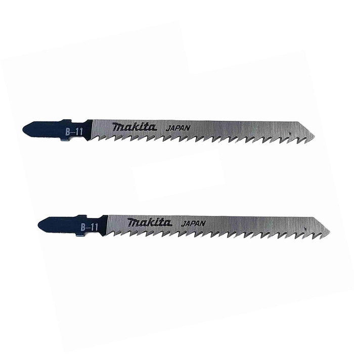 Vĩ 2 lưỡi cưa lọng HCS loại cho vết cắt đẹp Makita B-01270 dùng cho gỗ, nhựa số răng 9 TPI, chiều dài 100mm đuôi gài kiểu B ( Cấp 3 sao )