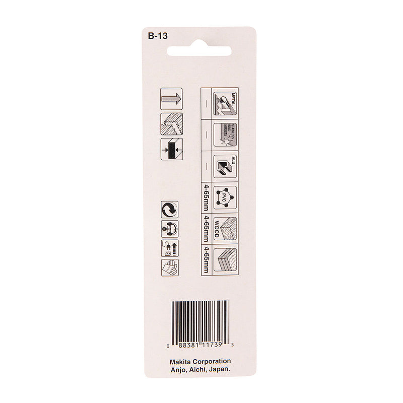 Vĩ 2 lưỡi cưa lọng HCS Makita B-01286 dùng cho gỗ, nhựa số răng 8 TPI, chiều dài 105mm, đuôi gài kiểu B ( Cấp 3 sao )
