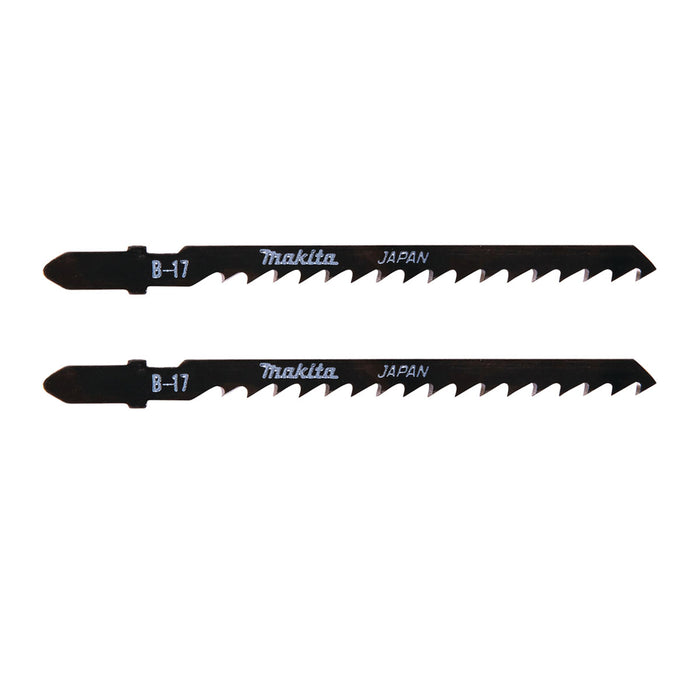 Vĩ 2 lưỡi cưa lọng HCS loại cắt nhanh Makita B-01301 dùng cho gỗ, nhựa số răng 6 TPI, chiều dài 105mm, đuôi gài kiểu B ( Cấp 3 sao )