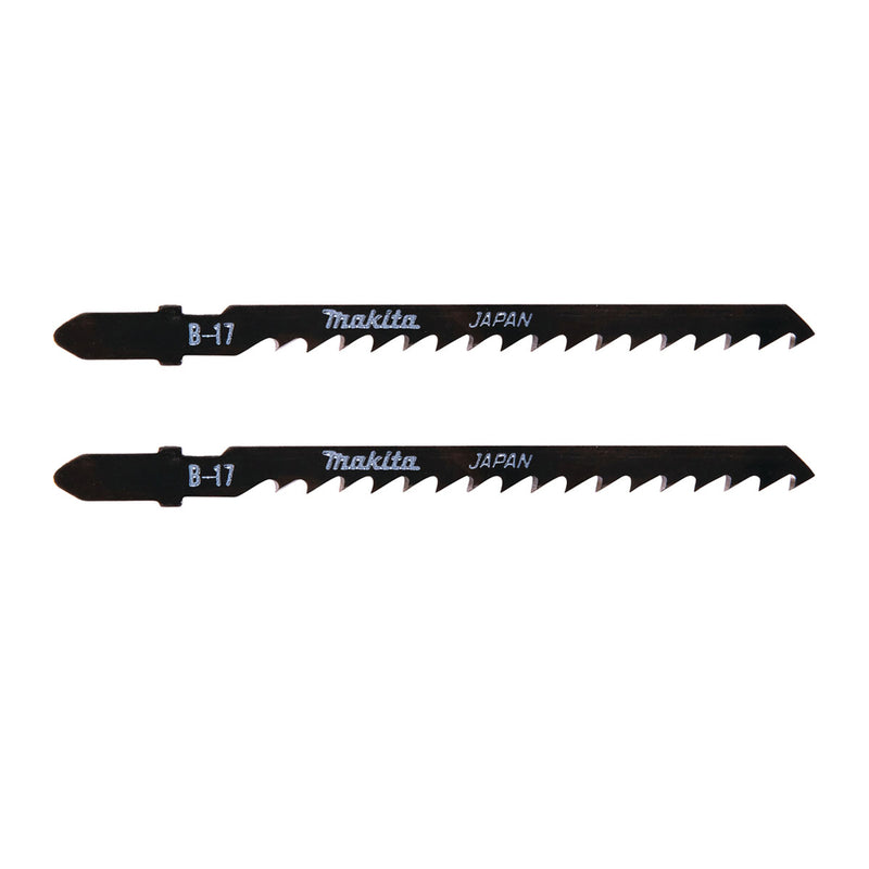 Vĩ 2 lưỡi cưa lọng HCS loại cắt nhanh Makita B-01301 dùng cho gỗ, nhựa số răng 6 TPI, chiều dài 105mm, đuôi gài kiểu B ( Cấp 3 sao )