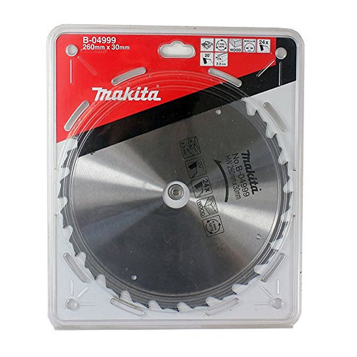 Lưỡi cưa gỗ TCT Makita đường kính 260mm, số răng từ 24-40 kiểu ATB, lỗ cốt 30mm dùng cho máy cưa bàn ( Cấp 3 sao )