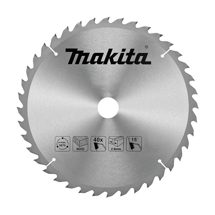 Lưỡi cưa gỗ TCT Makita đường kính 255mm, số răng từ 24-40 kiểu ATB và ATAF, lỗ cốt 25.4mm và 30mm dùng cho máy cưa đa góc và máy cưa bàn ( Cấp 3 sao )