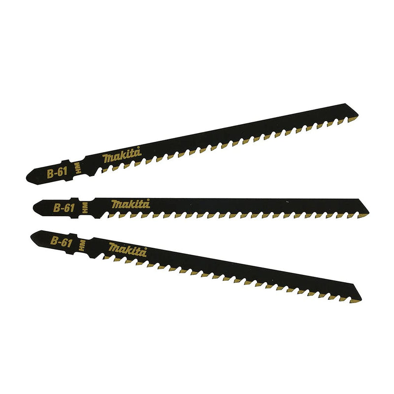 Hộp 3 lưỡi cưa lọng TC/HM Makita B-06909 dùng cho sợi thủy tinh, tấm thạch cao và nhựa FRP, số răng 6 TPI, chiều dài 132mm, đuôi gài kiểu B ( Cấp 3 sao )