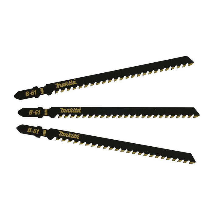 Hộp 3 lưỡi cưa lọng TC/HM Makita B-06909 dùng cho sợi thủy tinh, tấm thạch cao và nhựa FRP, số răng 6 TPI, chiều dài 132mm, đuôi gài kiểu B ( Cấp 3 sao )