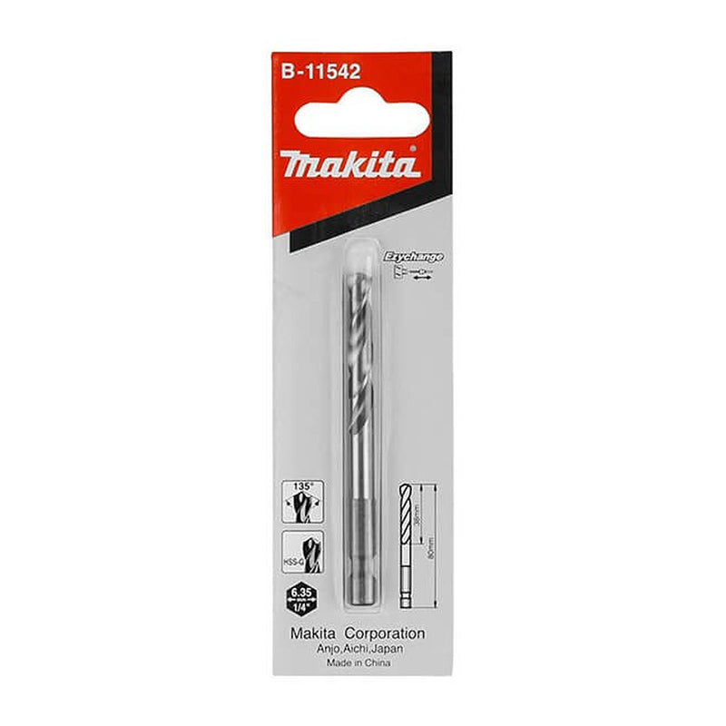 Mũi khoan định tâm Makita B-11542 chất liệu HSS-G đuôi lục giác 6.35mm (1/4 inch)