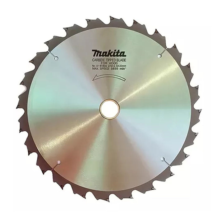 Lưỡi cưa gỗ TCT Makita đường kính 270mm, số răng từ 18-60 kiểu ATB, lỗ cốt 25.4mm và 30mm, dùng cho máy cưa đĩa ( Cấp 3 sao )
