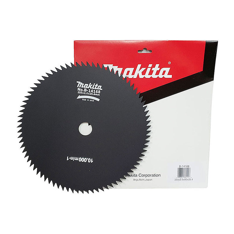 Lưỡi cắt cỏ 80 răng Makita đường kính từ 230mm-255mm, lỗ cốt 25.4mm dùng cho bụi rậm và cây non