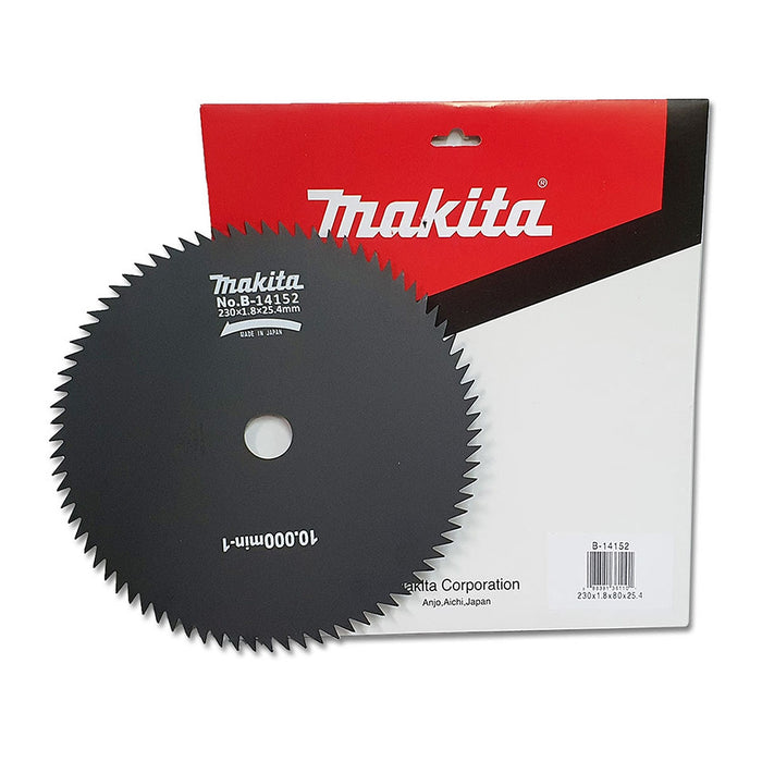 Lưỡi cắt cỏ 80 răng Makita đường kính từ 230mm-255mm, lỗ cốt 25.4mm dùng cho bụi rậm và cây non