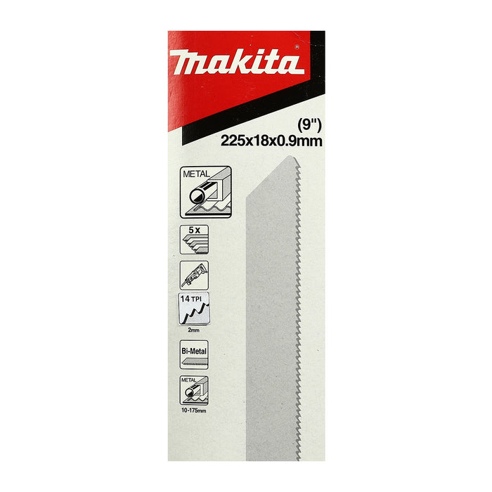 Hộp 5 lưỡi cưa kiếm Bi-Metal B-16776 dùng cho kim loại, số răng 14 TPI, chiều dài 225mm ( Cấp 3 sao )