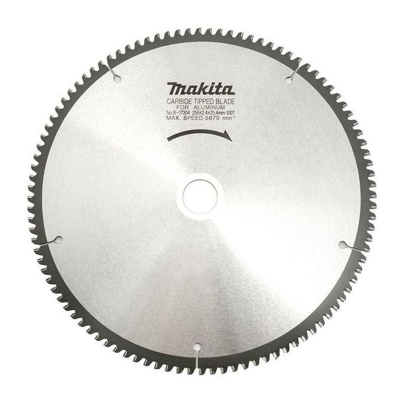 Lưỡi cưa nhôm TCT Makita B-17304 đường kính 255mm, 100 răng kiểu ATB, lỗ cốt 25.4mm dùng cho máy cưa bàn ( Cấp 3 sao )