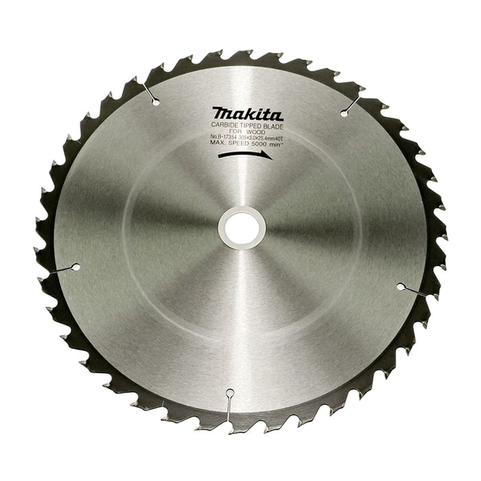 Lưỡi cưa gỗ TCT Makita dòng sản phẩm kinh tế, đường kính 305mm, số răng từ 30-80 kiểu ATB và ATAF, lỗ cốt 25.4mm dùng cho máy cưa bàn ( Cấp 3 sao )