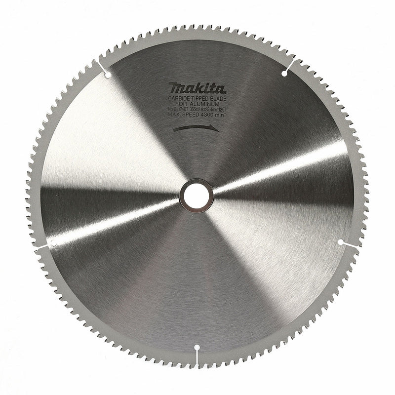 Lưỡi cưa nhôm TCT Makita đường kính 355mm, số răng từ 100-120 kiểu ATB, lỗ cốt 25.4mm dùng cho máy cưa bàn ( Cấp 3 sao )