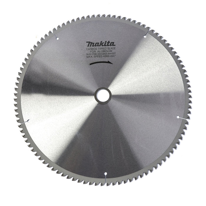 Lưỡi cưa nhôm TCT Makita đường kính 355mm, số răng từ 100-120 kiểu ATB, lỗ cốt 25.4mm dùng cho máy cưa bàn ( Cấp 3 sao )