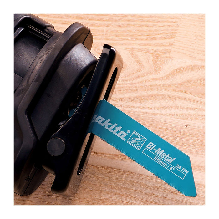 Hộp 5 lưỡi cưa kiếm Bi-Metal Makita B-20395 dùng cho kim loại, số răng 24 TPI, chiều dài 100mm ( Cấp 3 sao )