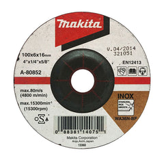 A-80852: Đặc tính WA36N: Chất liệu: WA ( Nhôm Oxit trắng ) - Cỡ hạt: 36 ( Hạt thô ) - Độ cứng: N ( Vừa )