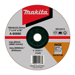 A-80880: Đặc tính WA36O: Chất liệu: WA ( Nhôm Oxit trắng ) - Cỡ hạt: 36 ( Hạt thô ) - Độ cứng: O ( Vừa )