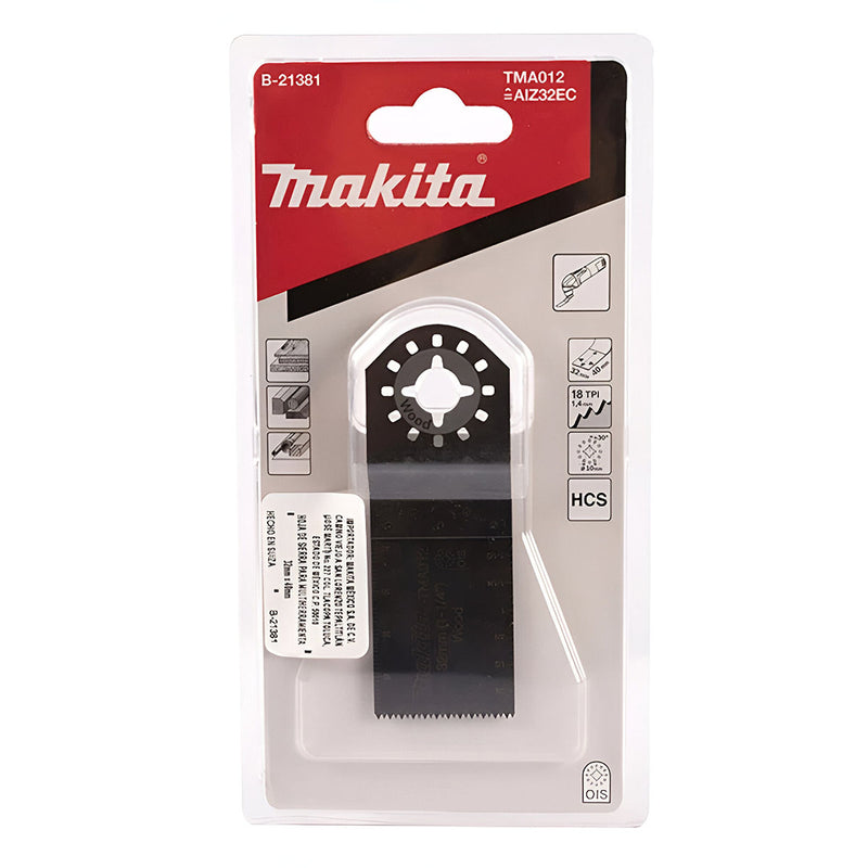 Lưỡi cắt rung Makita B-21381 (TMA012) cắt gỗ, bề rộng lưỡi 32mm, chuẩn Starlock, OIS