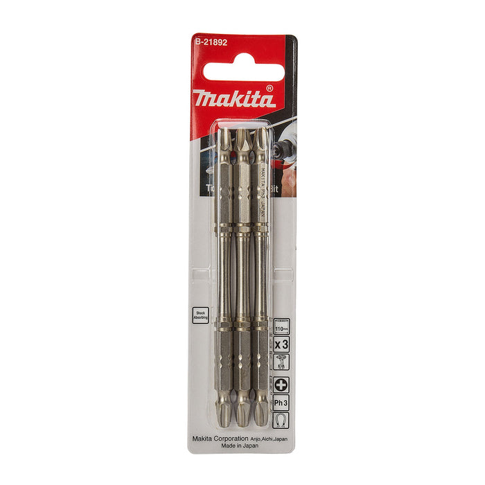 Vĩ 3 mũi vặn vít bake 2 đầu Torsion Makita mũi PH1-PH3, dài từ 65mm-150mm, đuôi lục giác 6.35mm ( 1/4 inch ) ( Cấp 4 sao )