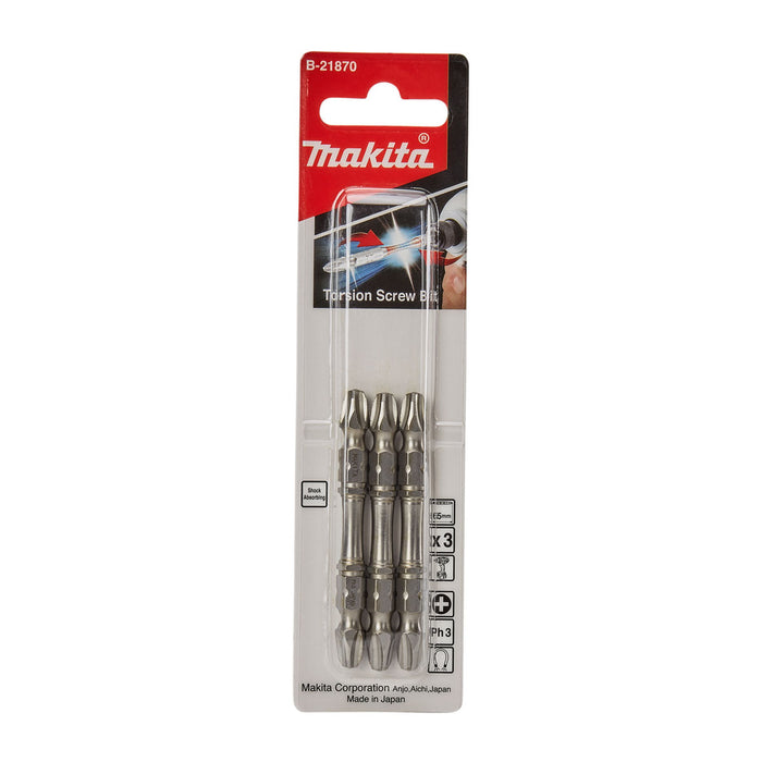 Vĩ 3 mũi vặn vít bake 2 đầu Torsion Makita mũi PH1-PH3, dài từ 65mm-150mm, đuôi lục giác 6.35mm ( 1/4 inch ) ( Cấp 4 sao )