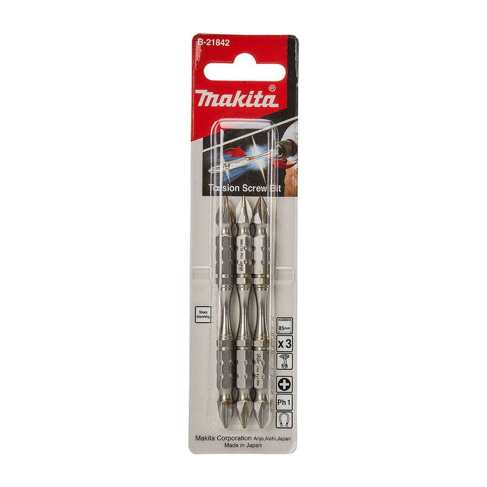 Vĩ 3 mũi vặn vít bake 2 đầu Torsion Makita mũi PH1-PH3, dài từ 65mm-150mm, đuôi lục giác 6.35mm ( 1/4 inch ) ( Cấp 4 sao )