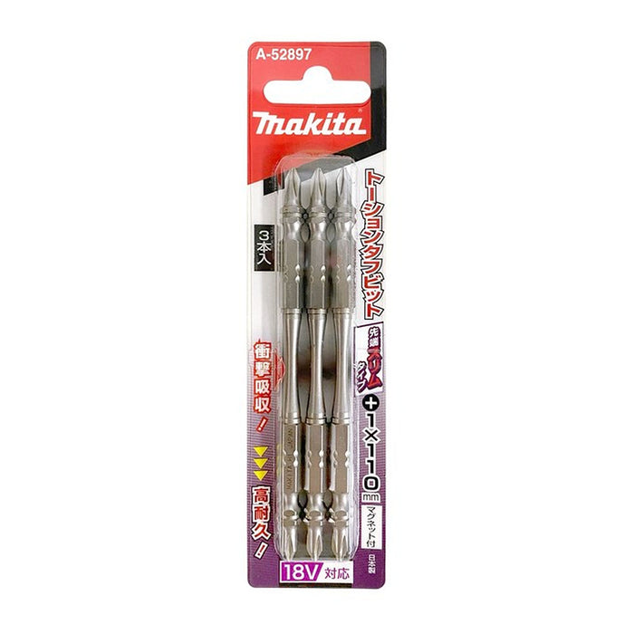 Vĩ 3 mũi vặn vít bake 2 đầu Torsion Makita mũi PH1-PH3, dài từ 65mm-150mm, đuôi lục giác 6.35mm ( 1/4 inch ) ( Cấp 4 sao )