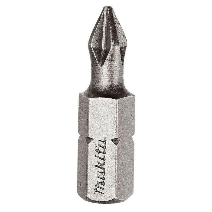 Hộp 25 mũi vặn vít đầu bake Makita kích thước từ PH1 - PH2, chiều dài 25mm, đuôi lục giác 6.35mm (1/4 inch)