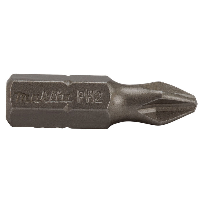 Hộp 100 mũi vặn vít đầu bake Makita B-24876 kích thước PH2 x 25mm, đuôi lục giác 6.35mm (1/4 inch)
