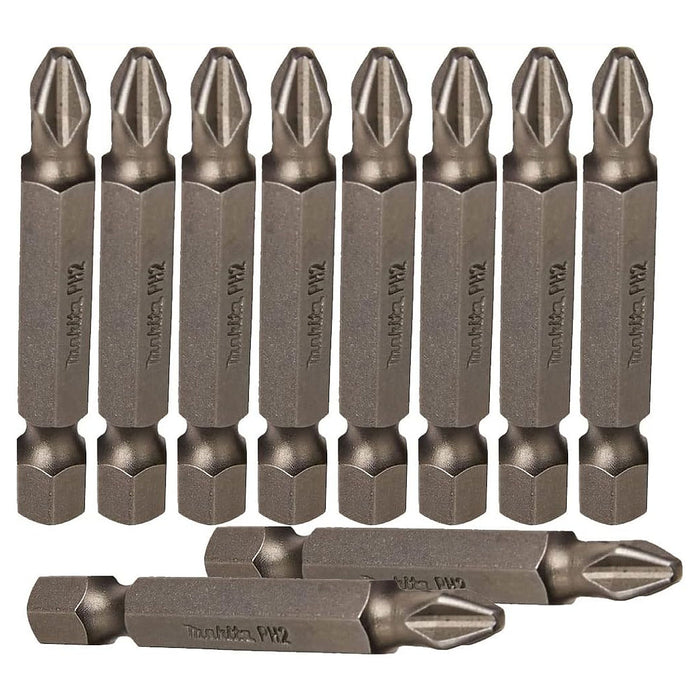 Hộp 50 mũi vặn vít đầu bake Makita B-25177 kích thước PH2 x 50mm, đuôi lục giác 6.35mm (1/4 inch)