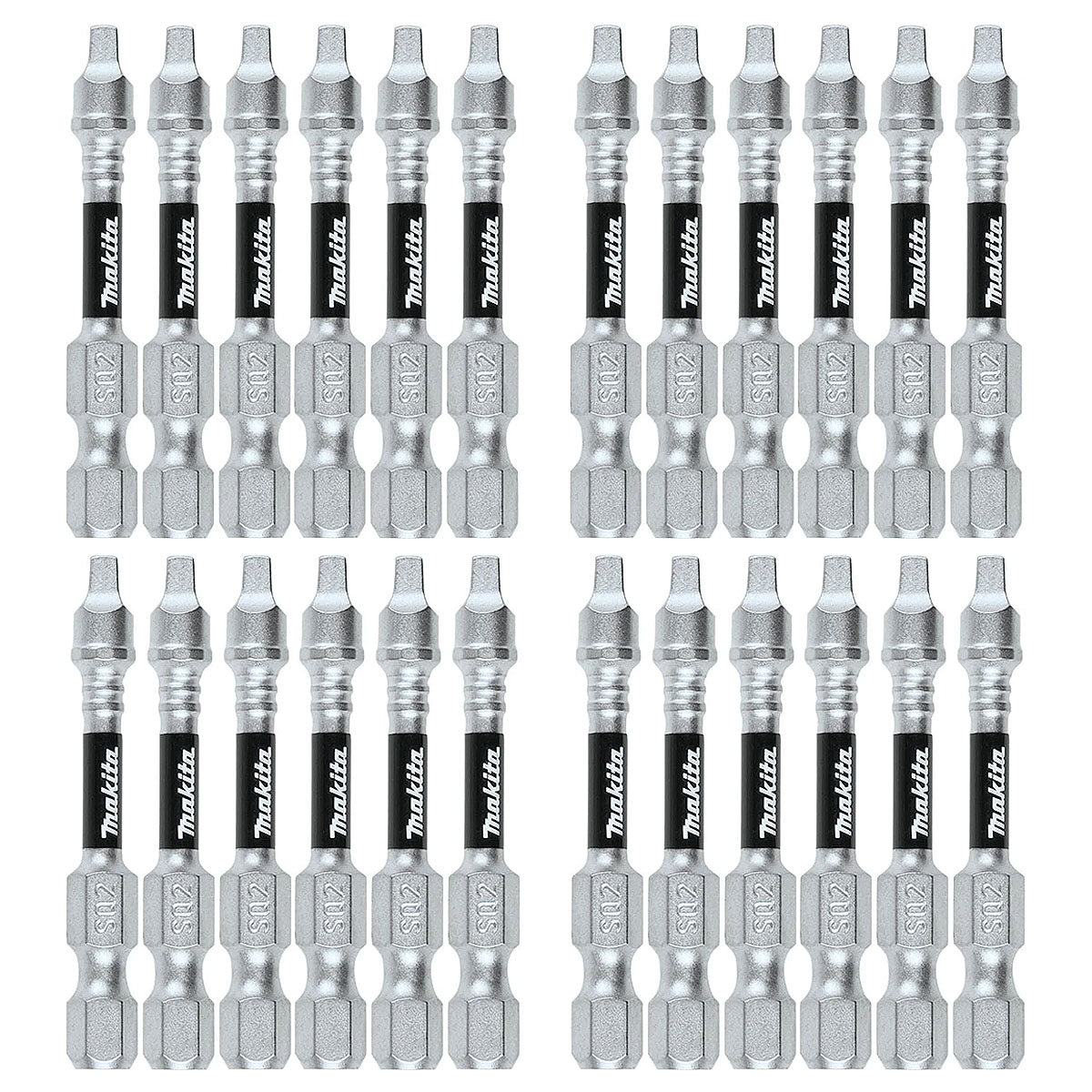 Hộp 50 mũi vặn vít đầu vuông Makita B-26593 kích thước SQ2 x 50mm, đuôi lục giác 6.35mm (1/4 inch)