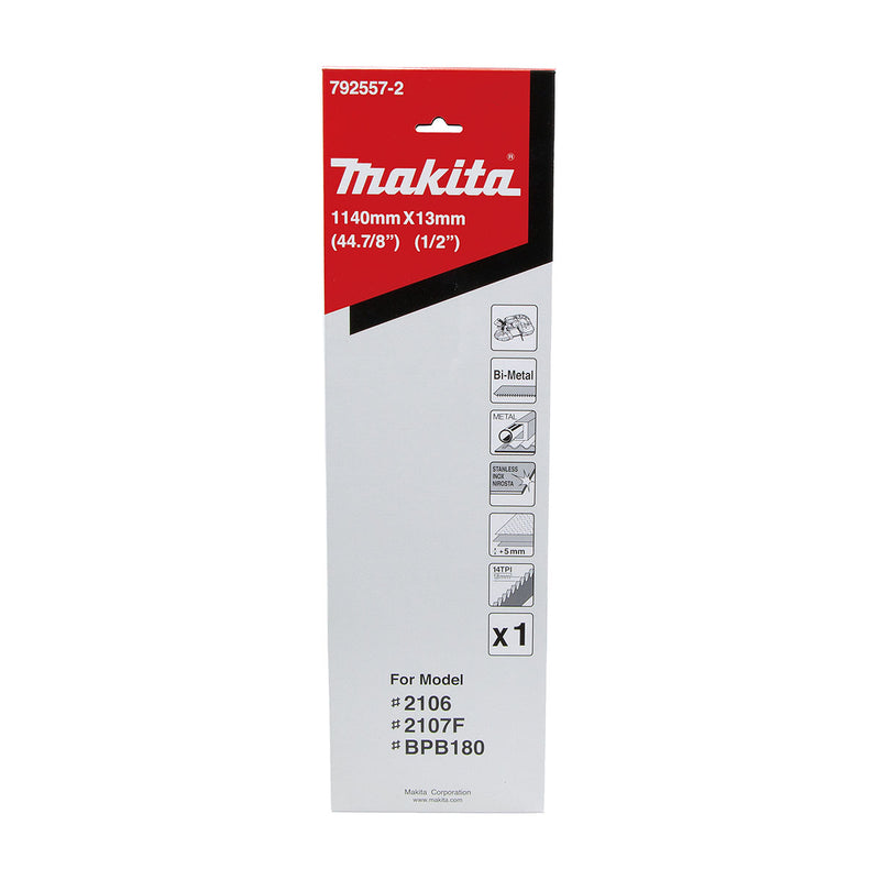 Lưỡi cưa vòng Bi-Metal Makita dùng cho Inox và kim loại cứng, chiều dài 1140mm, số răng từ 10-18 TPI, răng cưa ( Cấp 3 sao )