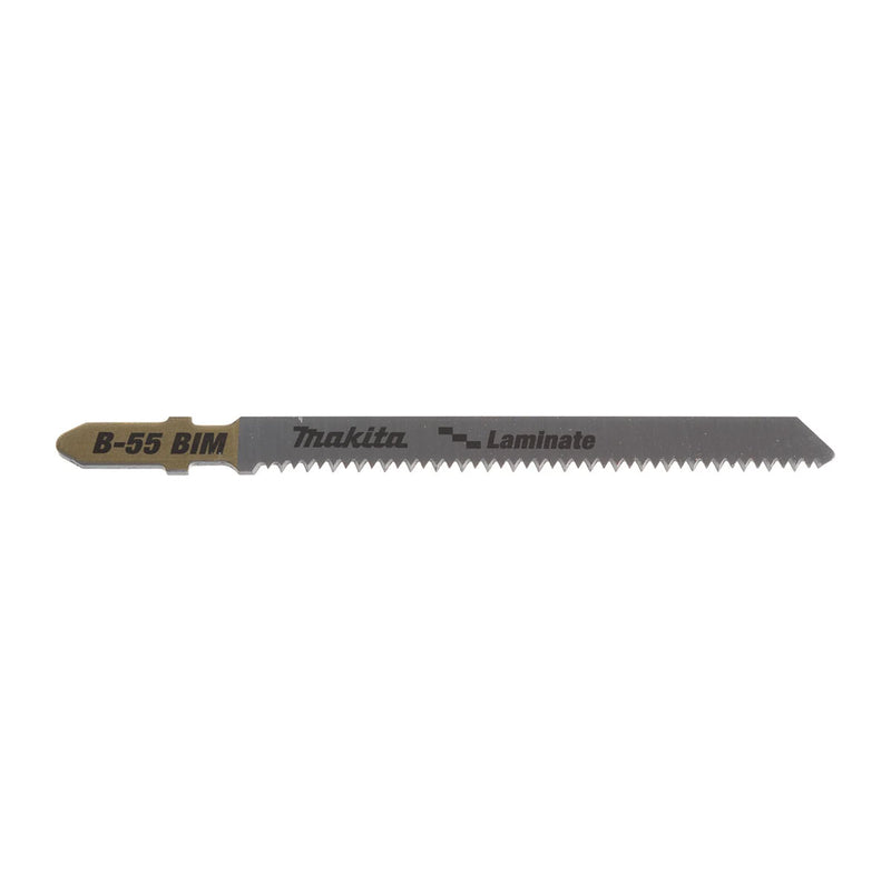 Hộp 5 lưỡi cưa lọng Bi-Metal Makita B-31887 dùng cho ván ép Laminate, nhựa số răng 14 TPI, chiều dài 100mm, đuôi gài kiểu B ( Cấp 3 sao )