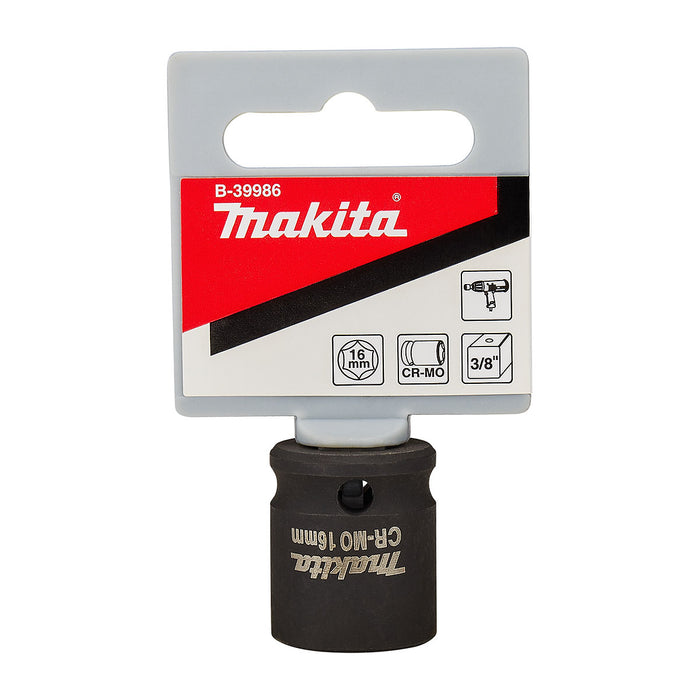 Đầu tuýp cốt 3/8 inch thân ngắn Makita thép Cr-mo, kích thước từ 6mm-22mm