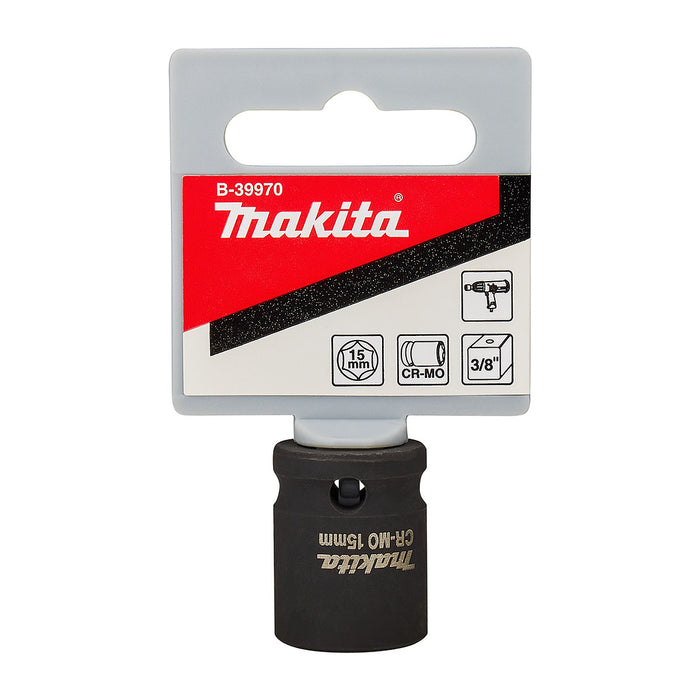 Đầu tuýp cốt 3/8 inch thân ngắn Makita thép Cr-mo, kích thước từ 6mm-22mm